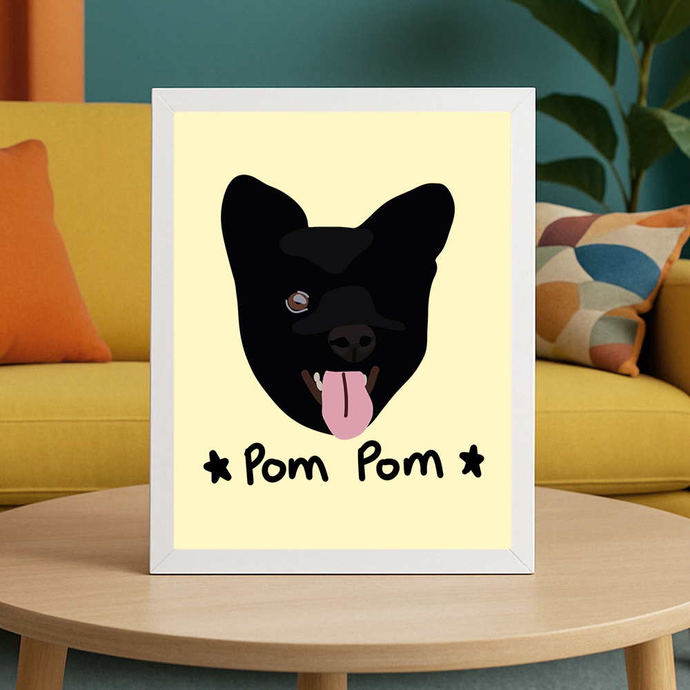 Hand-drawn pet poster