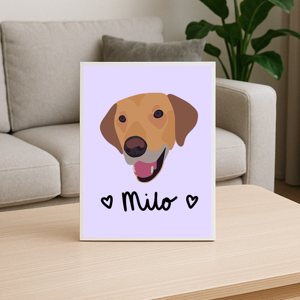 Hand-drawn pet poster